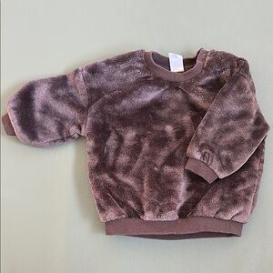 Cozy Brown Kids Fleece Top